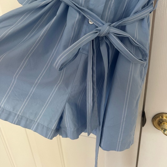 Outerunknown Small• Blue & White striped shirt romper with pockets. - Picture 5 of 6